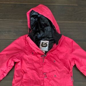 Burton 100% polyester pink puffer jacket women’s size S